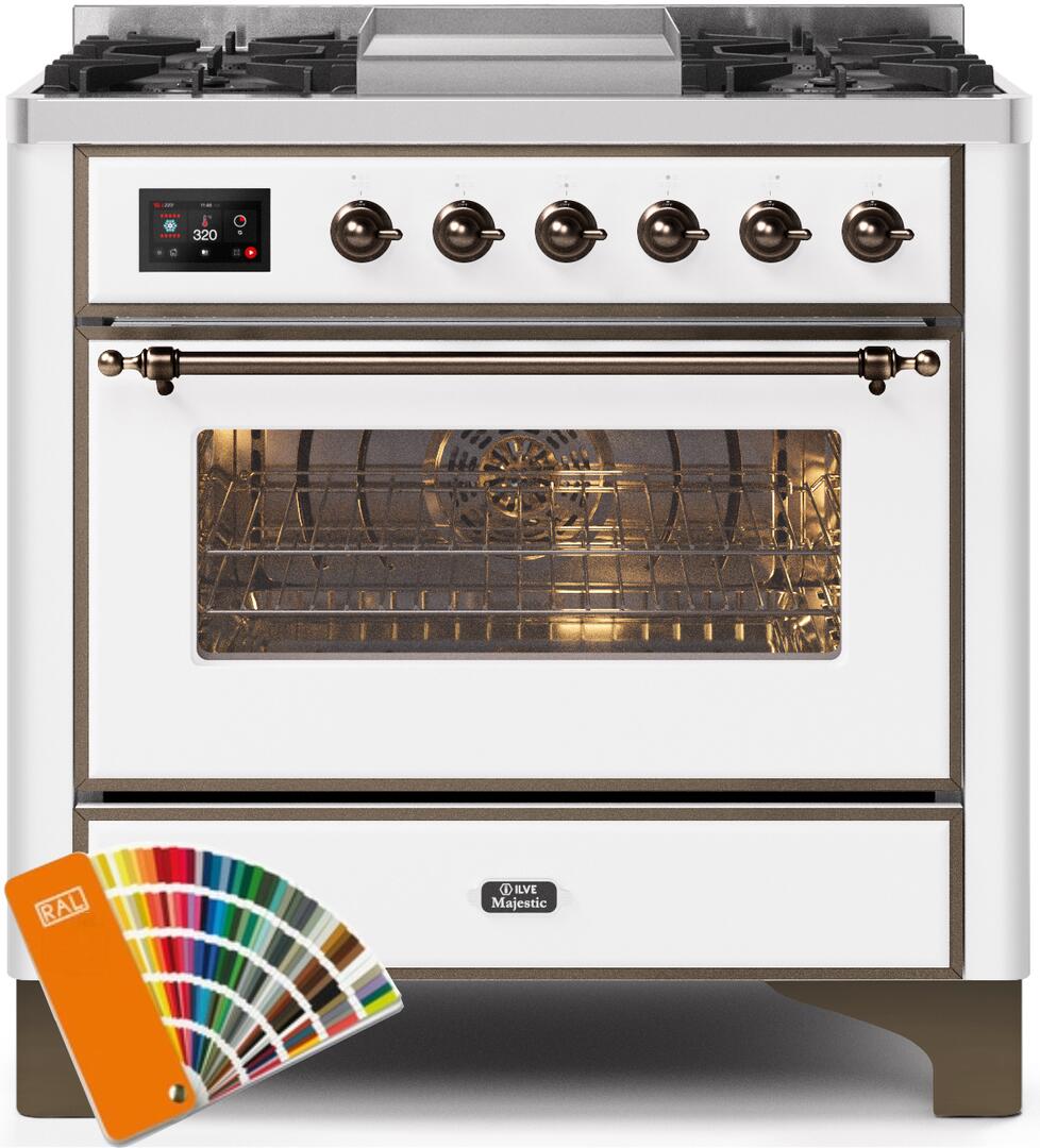 Ilve 36'' Majestic II Dual Fuel Natural Gas Range