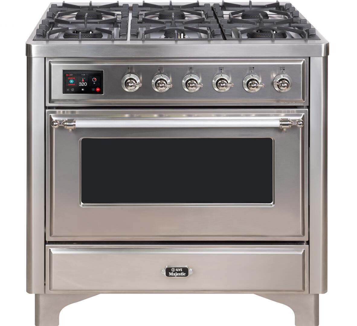 Ilve 36'' Majestic II Dual Fuel Natural Gas Range