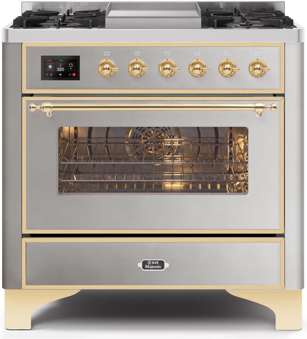 Ilve 36'' Majestic II Dual Fuel Natural Gas Range