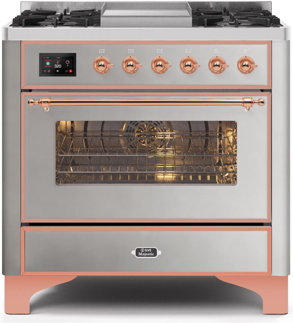 Ilve 36'' Majestic II Dual Fuel Natural Gas Range