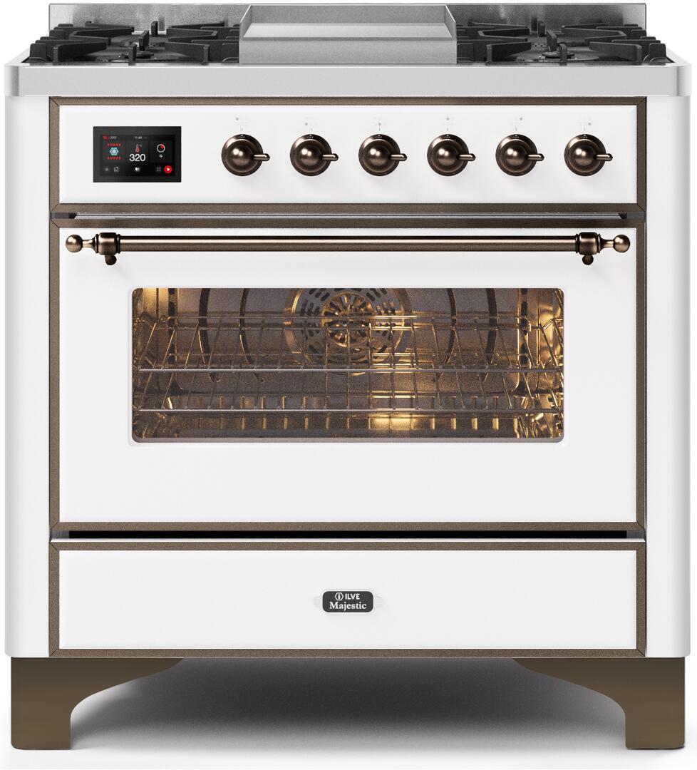 Ilve 36'' Majestic II Dual Fuel Natural Gas Range