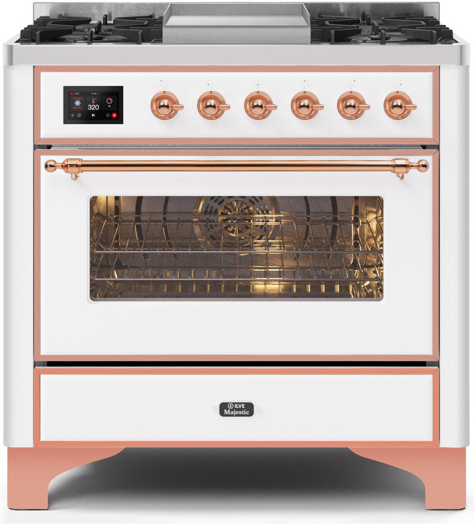 Ilve 36'' Majestic II Dual Fuel Natural Gas Range