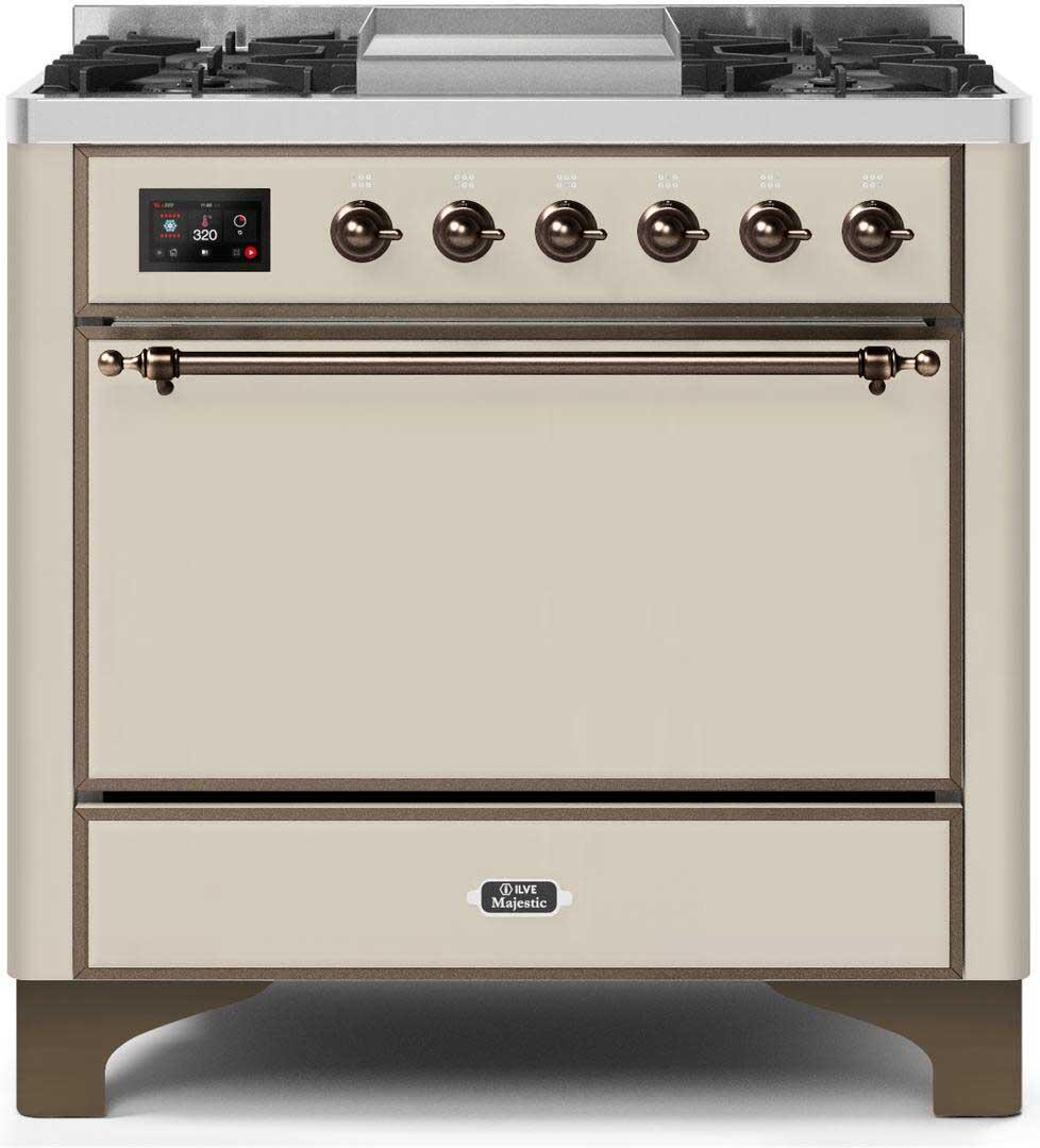 Ilve 36'' Majestic II Dual Fuel Natural Gas Range