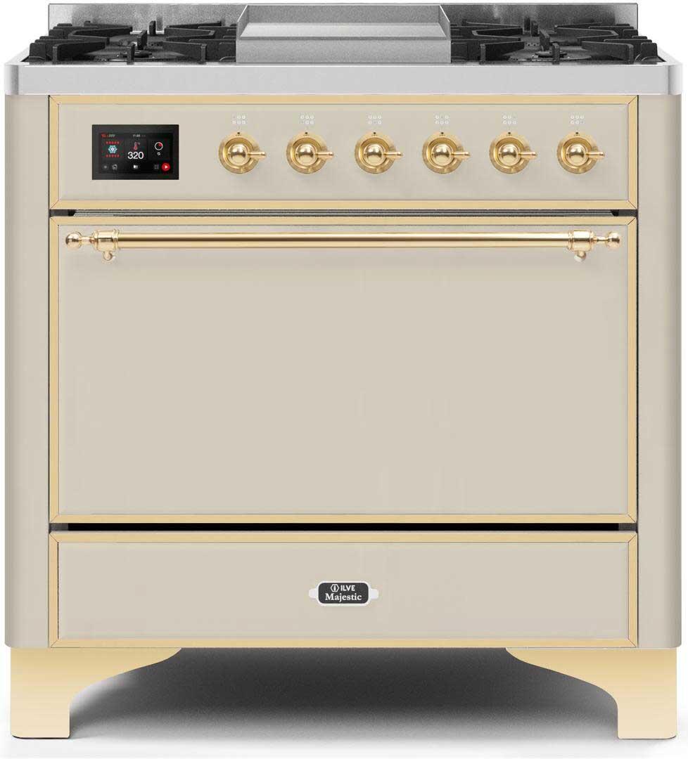 Ilve 36'' Majestic II Dual Fuel Natural Gas Range