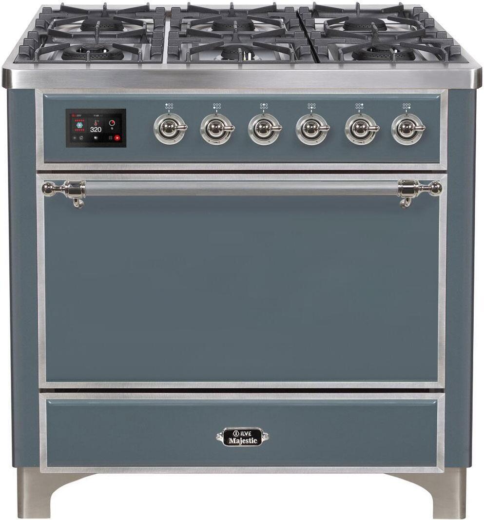 Ilve 36'' Majestic II Dual Fuel Natural Gas Range