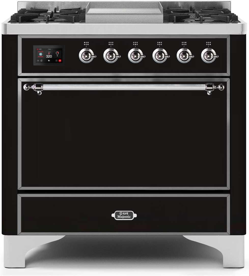 Ilve 36'' Majestic II Dual Fuel Natural Gas Range