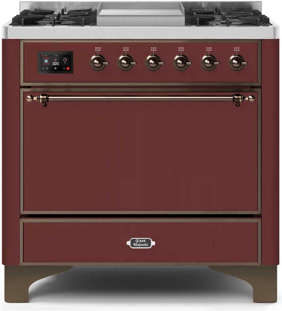 Ilve 36'' Majestic II Dual Fuel Natural Gas Range