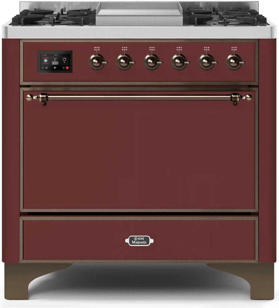 Ilve 36'' Majestic II Dual Fuel Liquid Propane Range