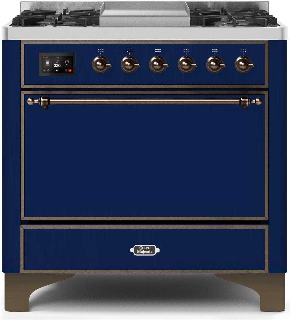 Ilve 36'' Majestic II Dual Fuel Liquid Propane Range