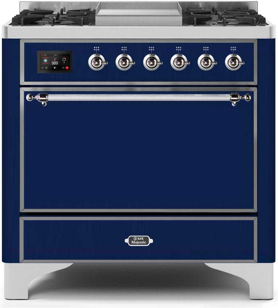 Ilve 36'' Majestic II Dual Fuel Natural Gas Range