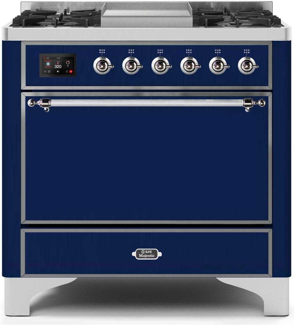 Ilve 36'' Majestic II Dual Fuel Liquid Propane Range