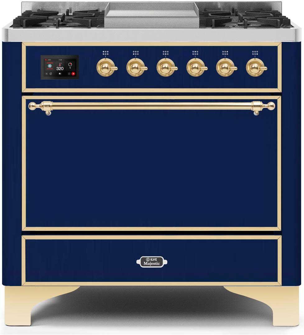 Ilve 36'' Majestic II Dual Fuel Natural Gas Range