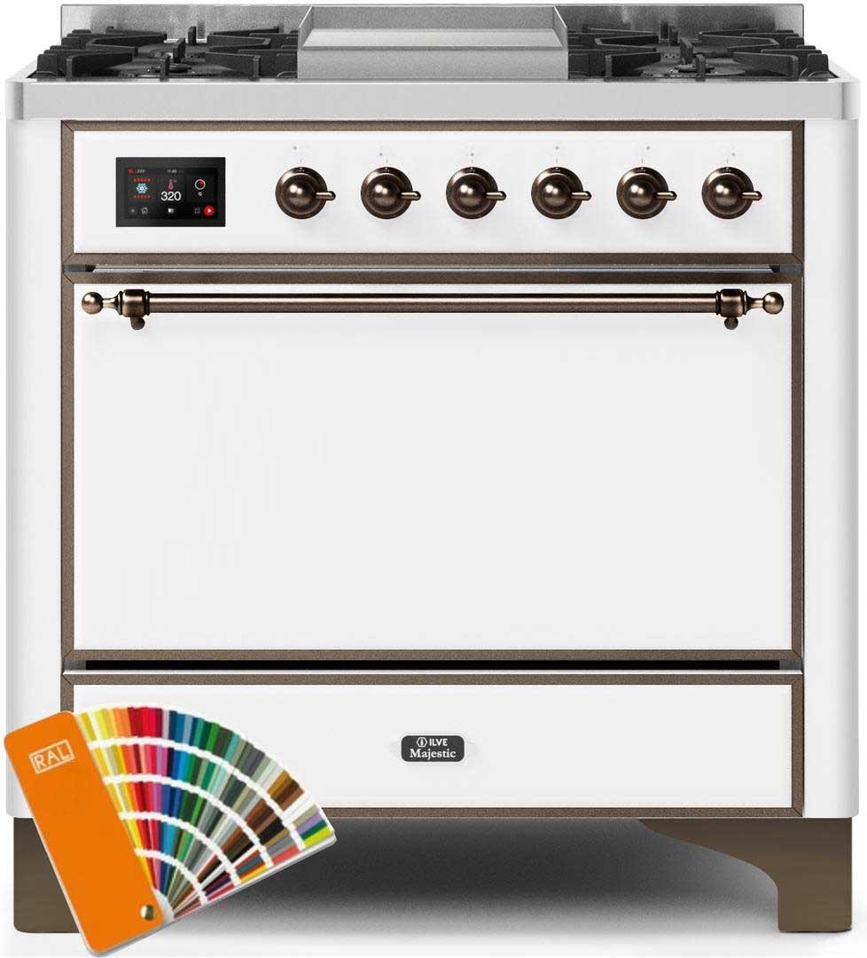 Ilve 36'' Majestic II Dual Fuel Natural Gas Range