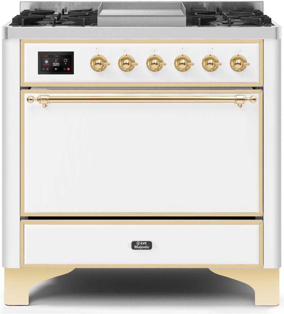 Ilve 36'' Majestic II Dual Fuel Natural Gas Range