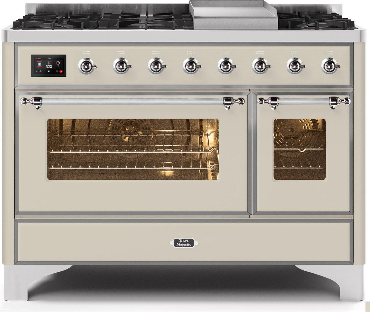 Ilve 48'' Majestic II Dual Fuel Natural Gas Range