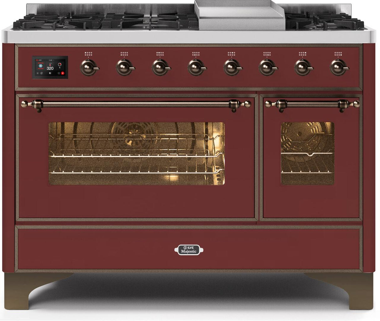 Ilve 48'' Majestic II Dual Fuel Natural Gas Range