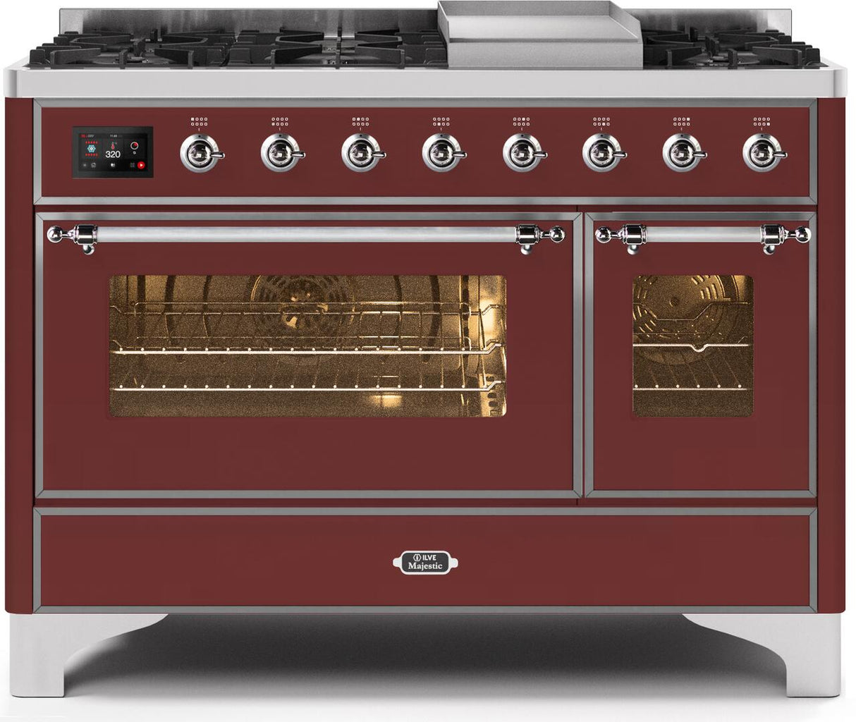 Ilve 48'' Majestic II Dual Fuel Natural Gas Range