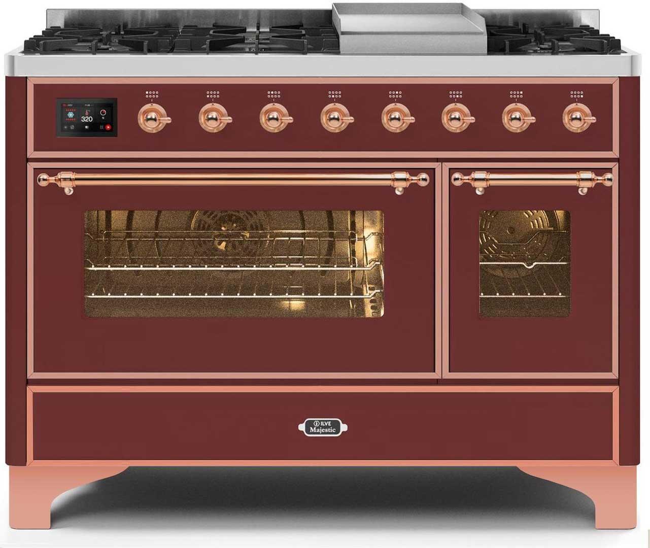 Ilve 48'' Majestic II Dual Fuel Natural Gas Range
