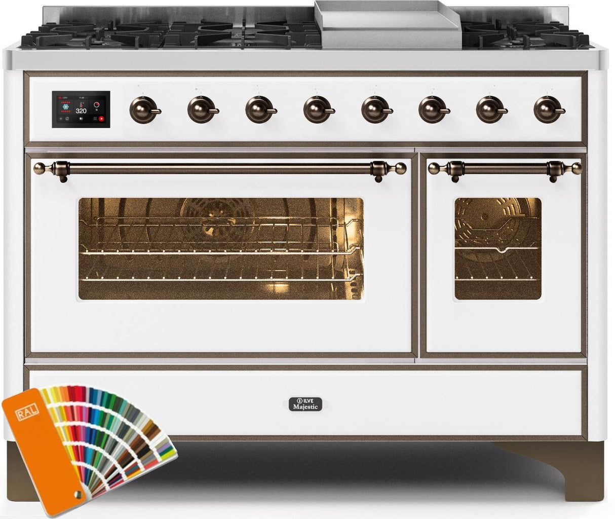 Ilve 48'' Majestic II Dual Fuel Liquid Propane Range