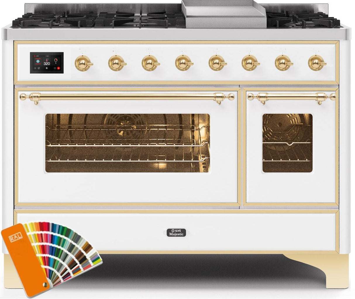 Ilve 48'' Majestic II Dual Fuel Natural Gas Range