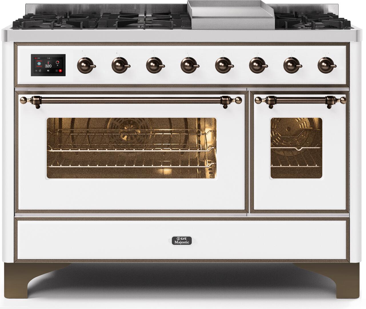 Ilve 48'' Majestic II Dual Fuel Natural Gas Range