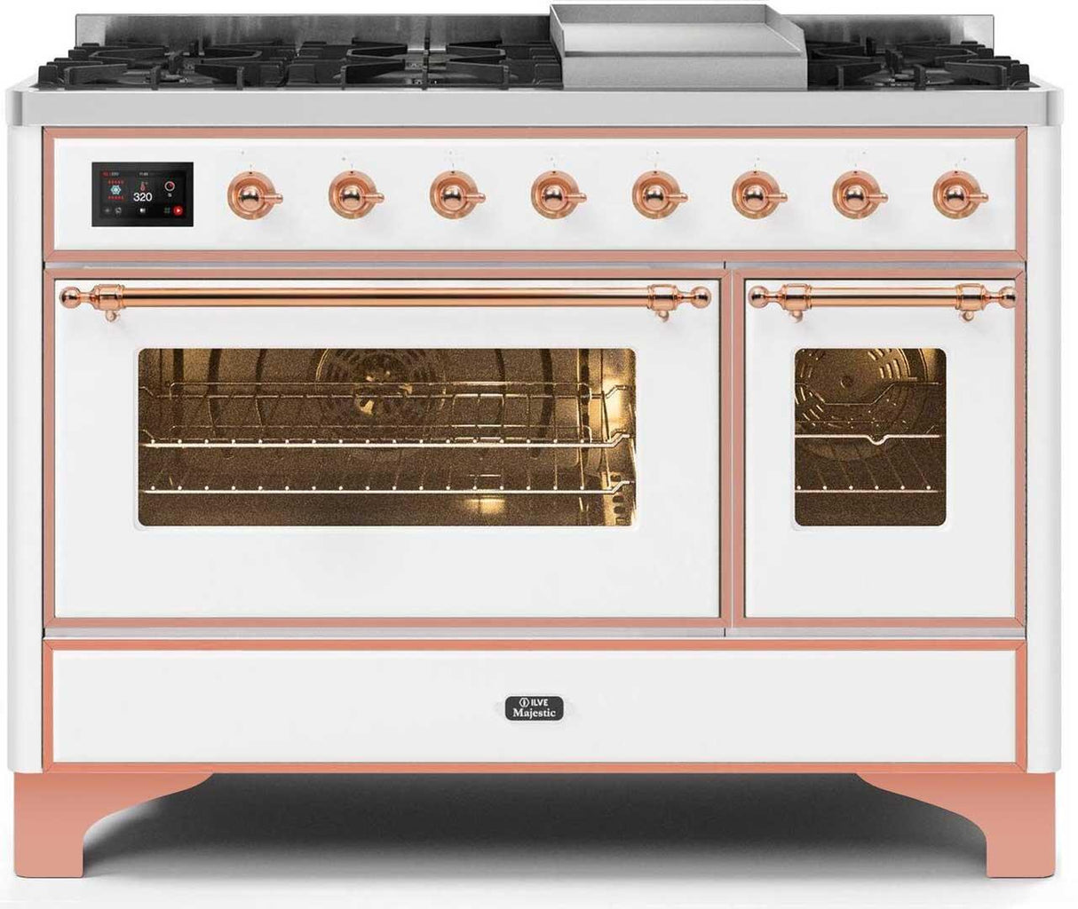 Ilve 48'' Majestic II Dual Fuel Natural Gas Range