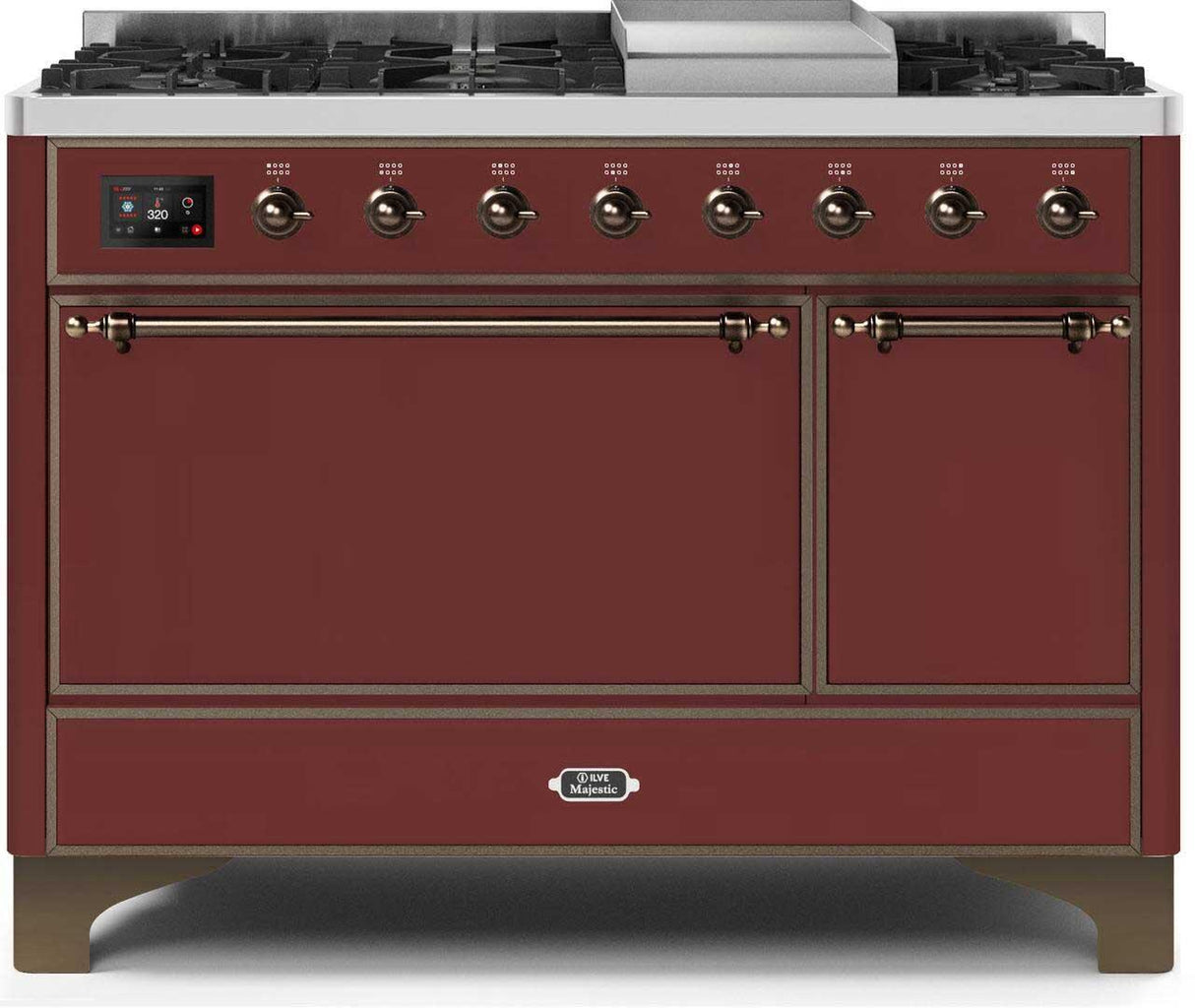 Ilve 48'' Majestic II Dual Fuel Natural Gas Range