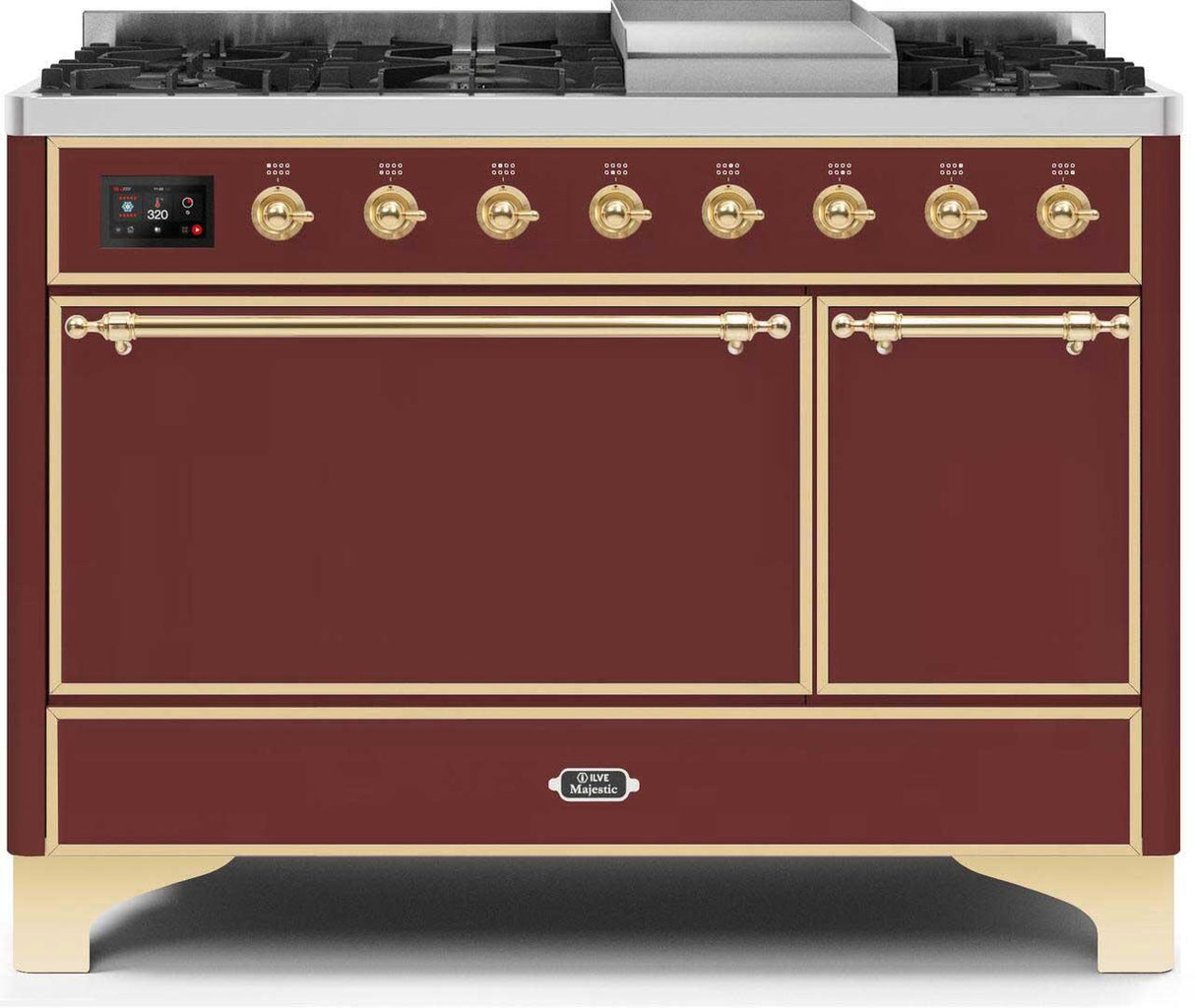 Ilve 48'' Majestic II Dual Fuel Natural Gas Range