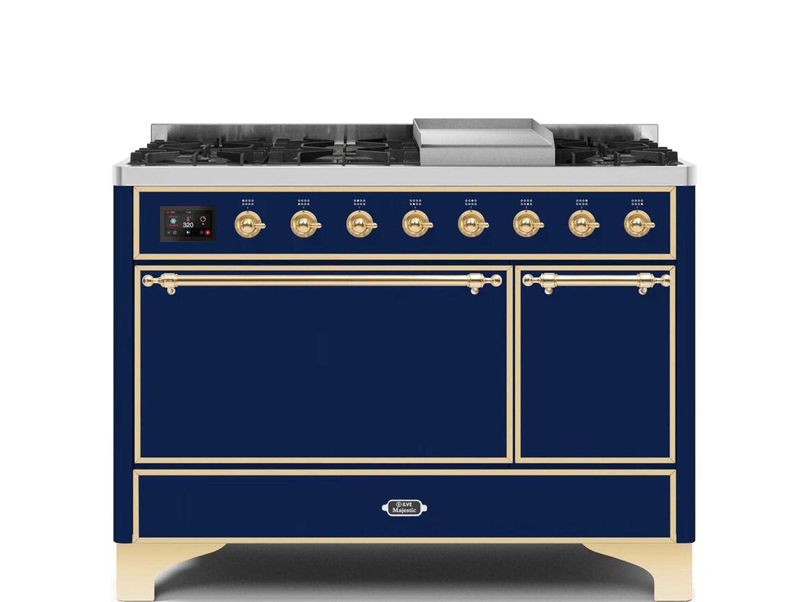 Ilve 48'' Majestic II Dual Fuel Natural Gas Range