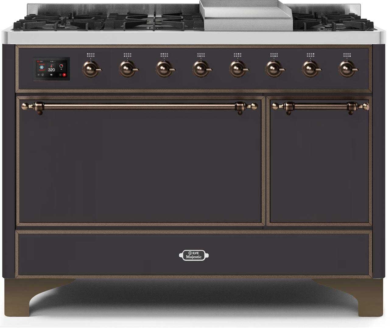 Ilve 48'' Majestic II Dual Fuel Natural Gas Range