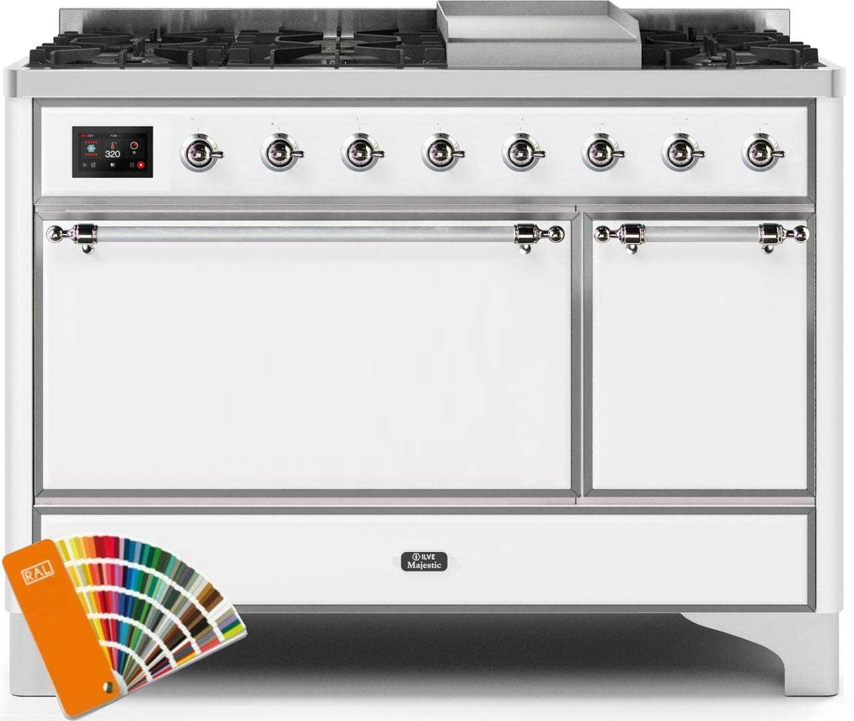 Ilve 48'' Majestic II Dual Fuel Liquid Propane Range