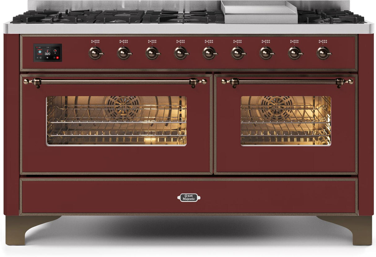 Ilve 60'' Majestic II Dual Fuel Natural Gas Range