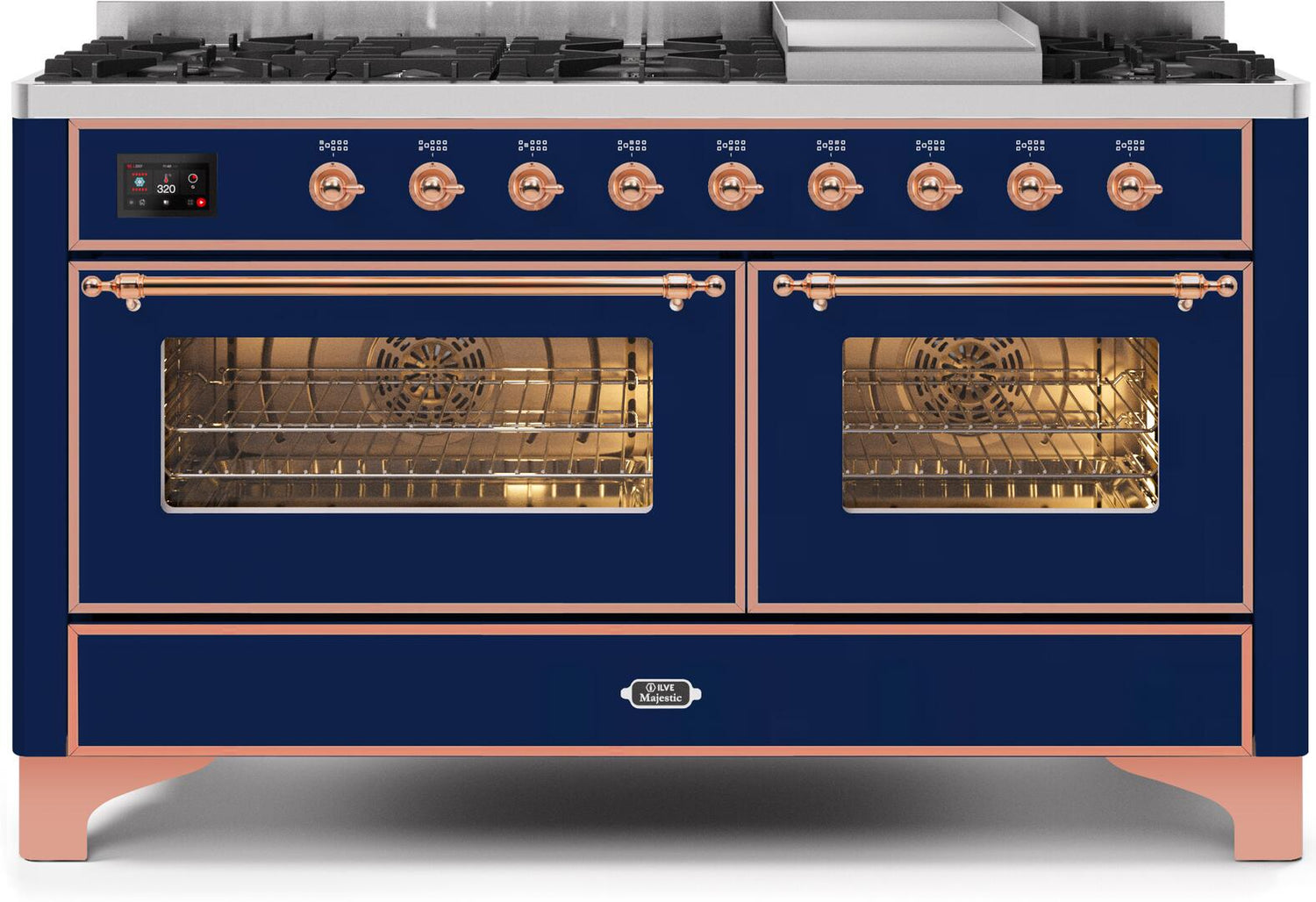 Ilve 60'' Majestic II Dual Fuel Natural Gas Range