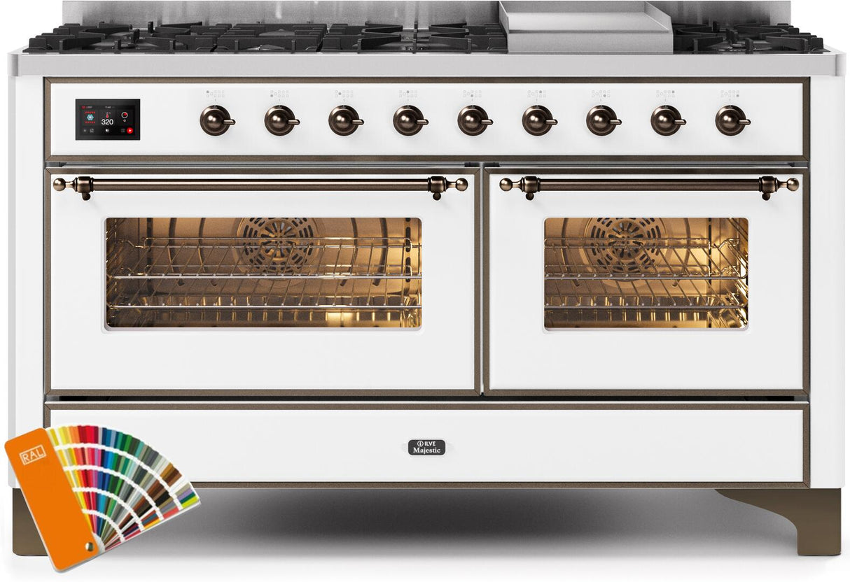 Ilve 60'' Majestic II Dual Fuel Natural Gas Range