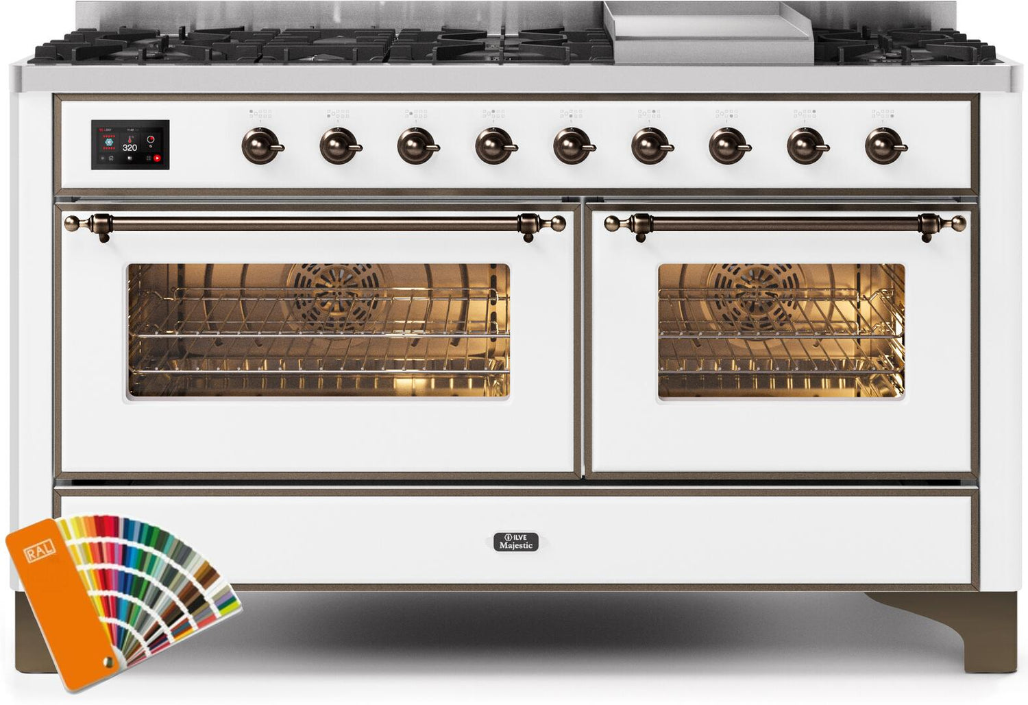 Ilve 60'' Majestic II Dual Fuel Natural Gas Range