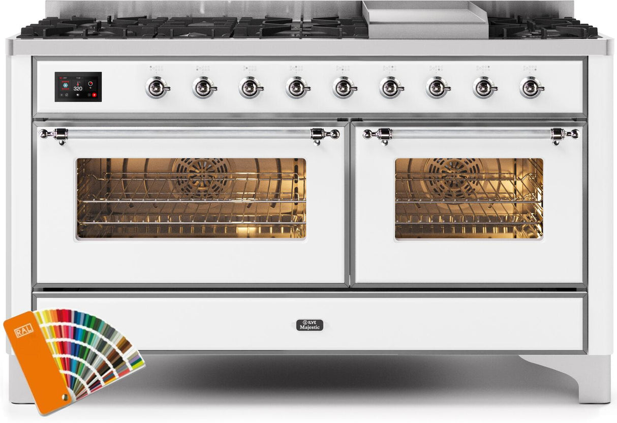 Ilve 60'' Majestic II Dual Fuel Natural Gas Range