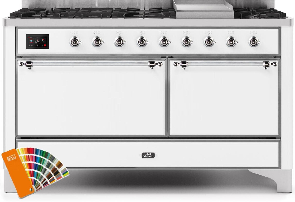 Ilve 60'' Majestic II Dual Fuel Natural Gas Range