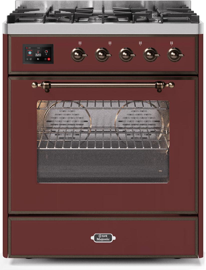 Ilve 30'' Majestic II Dual Fuel Natural Gas Range