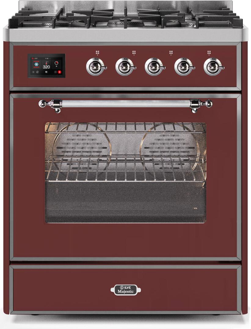 Ilve 30'' Majestic II Dual Fuel Liquid Propane Range