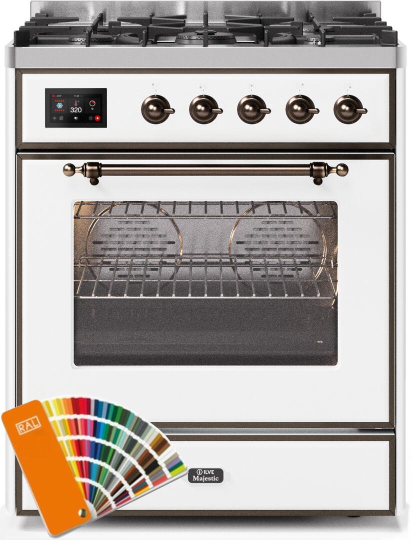 Ilve 30'' Majestic II Dual Fuel Liquid Propane Range