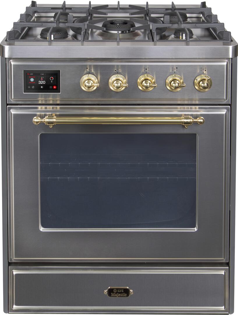 Ilve 30'' Majestic II Dual Fuel Liquid Propane Range