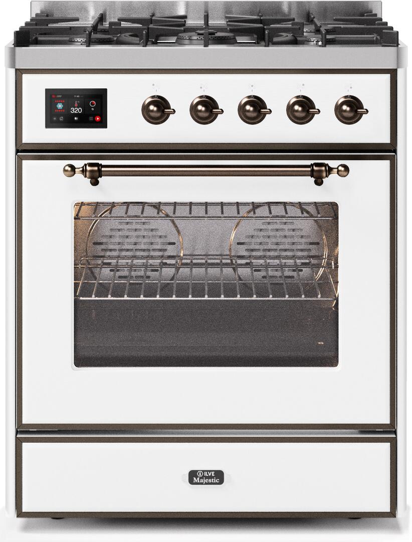 Ilve 30'' Majestic II Dual Fuel Natural Gas Range