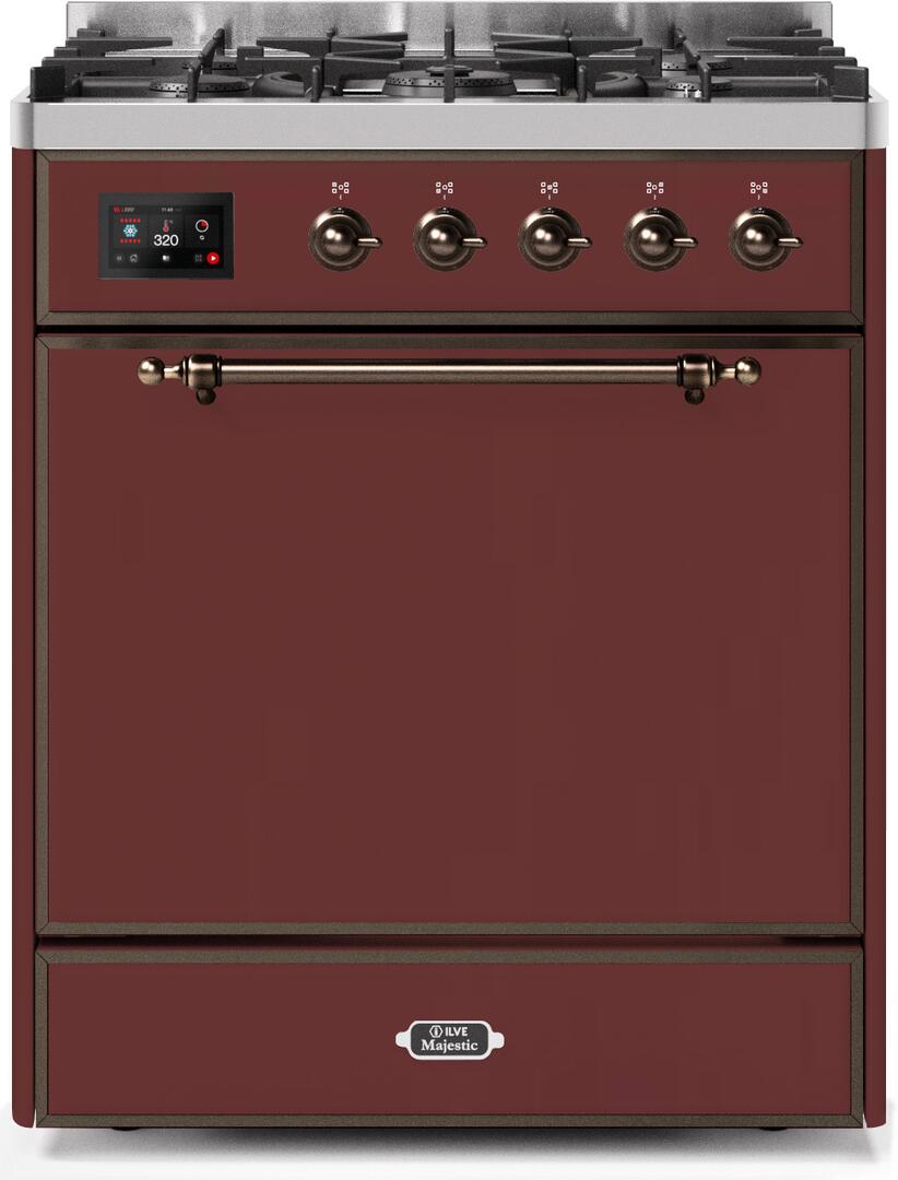 Ilve 30'' Majestic II Dual Fuel Liquid Propane Range