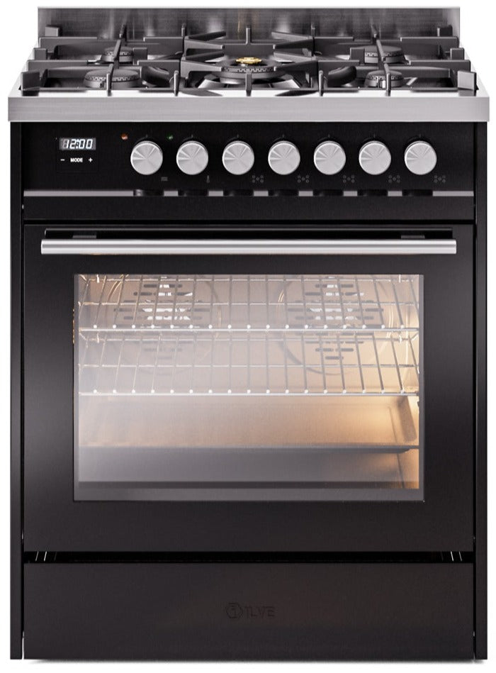 Ilve 30'' Professional Plus II Dual Fuel Liquid Propane Range