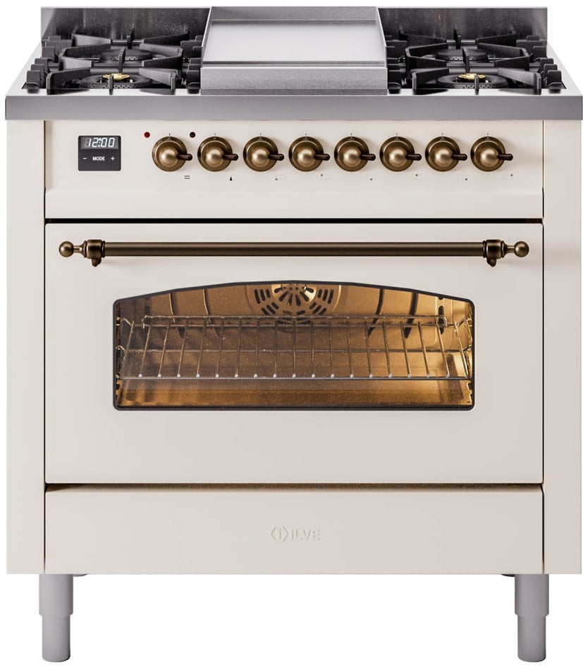 Ilve 36'' Nostalgie II Dual Fuel Natural Gas Range