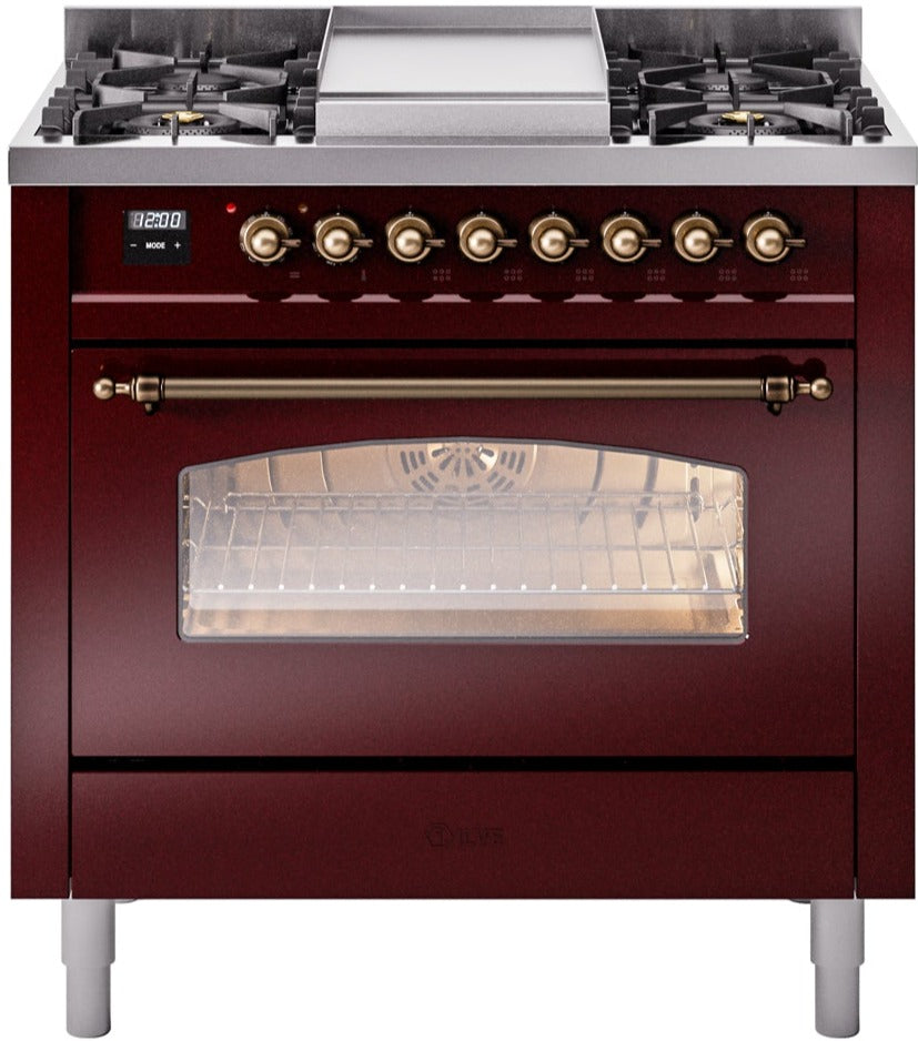Ilve 36'' Nostalgie II Dual Fuel Liquid Propane Range
