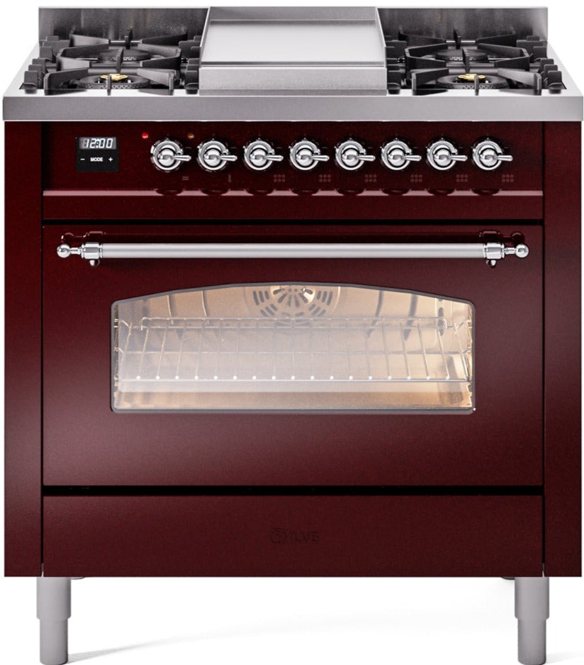 Ilve 36'' Nostalgie II Dual Fuel Natural Gas Range