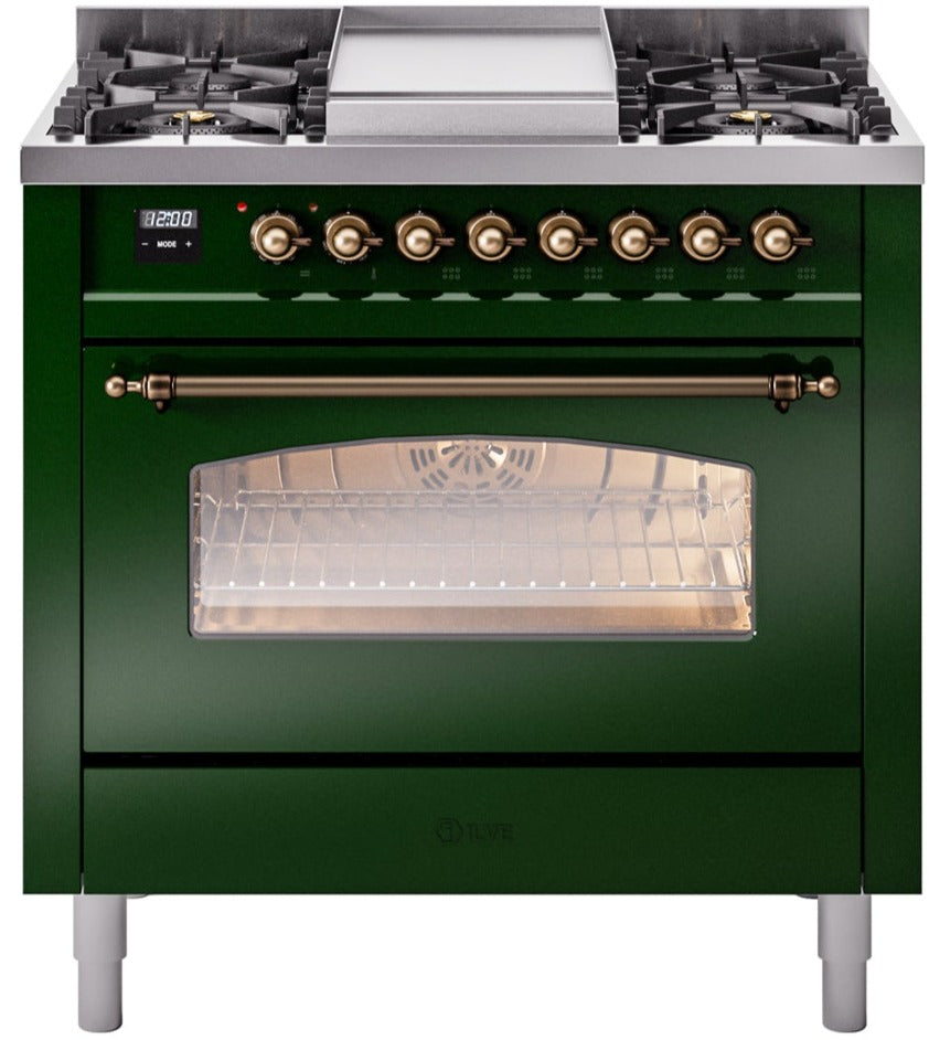 Ilve 36'' Nostalgie II Dual Fuel Natural Gas Range