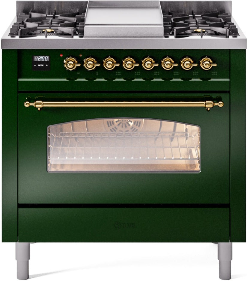 Ilve 36'' Nostalgie II Dual Fuel Natural Gas Range