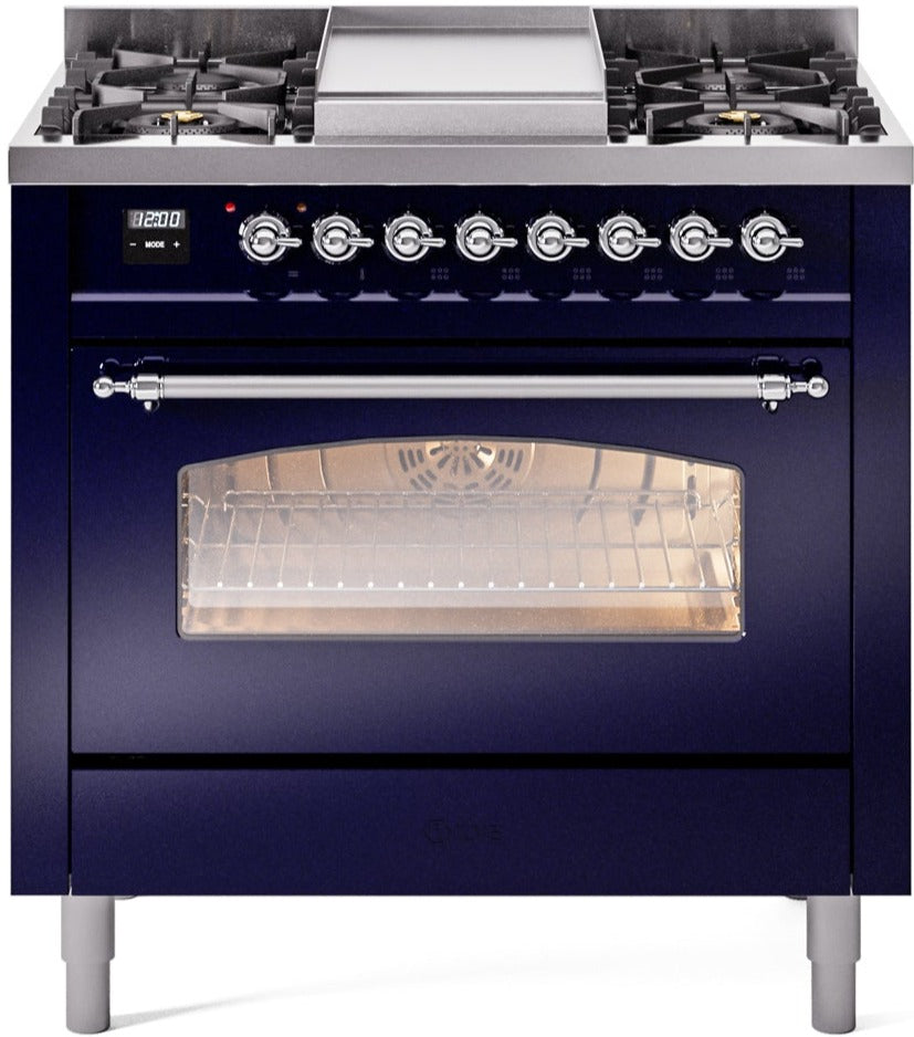 Ilve 36'' Nostalgie II Dual Fuel Natural Gas Range